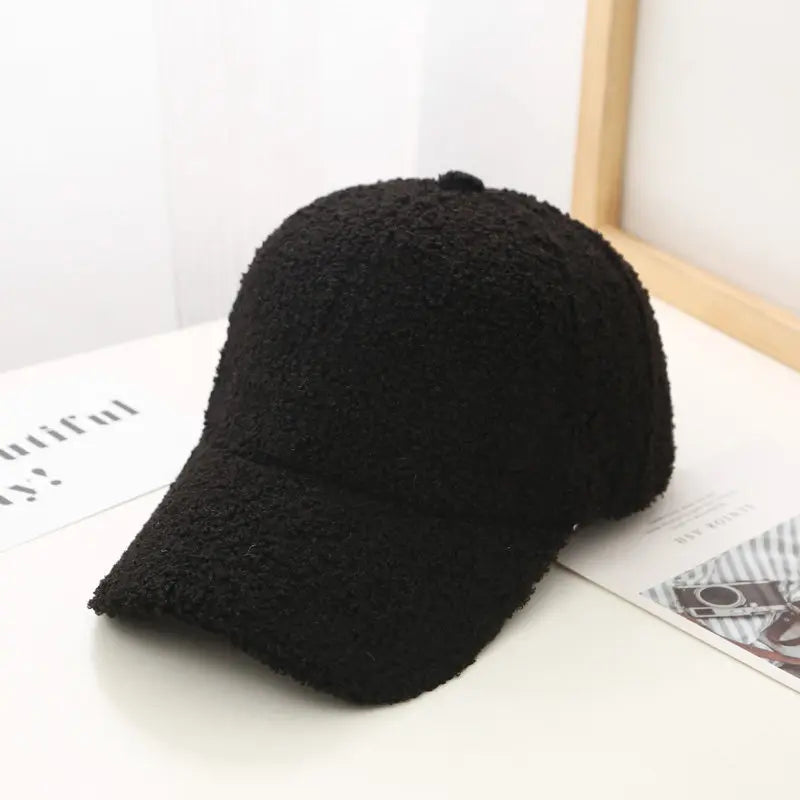 Autumn Winter Baseball Cap Women Artificial Lamb Wool Hats Version Tide Warm Cap Plush Baseball Caps Spring Baseball Cap