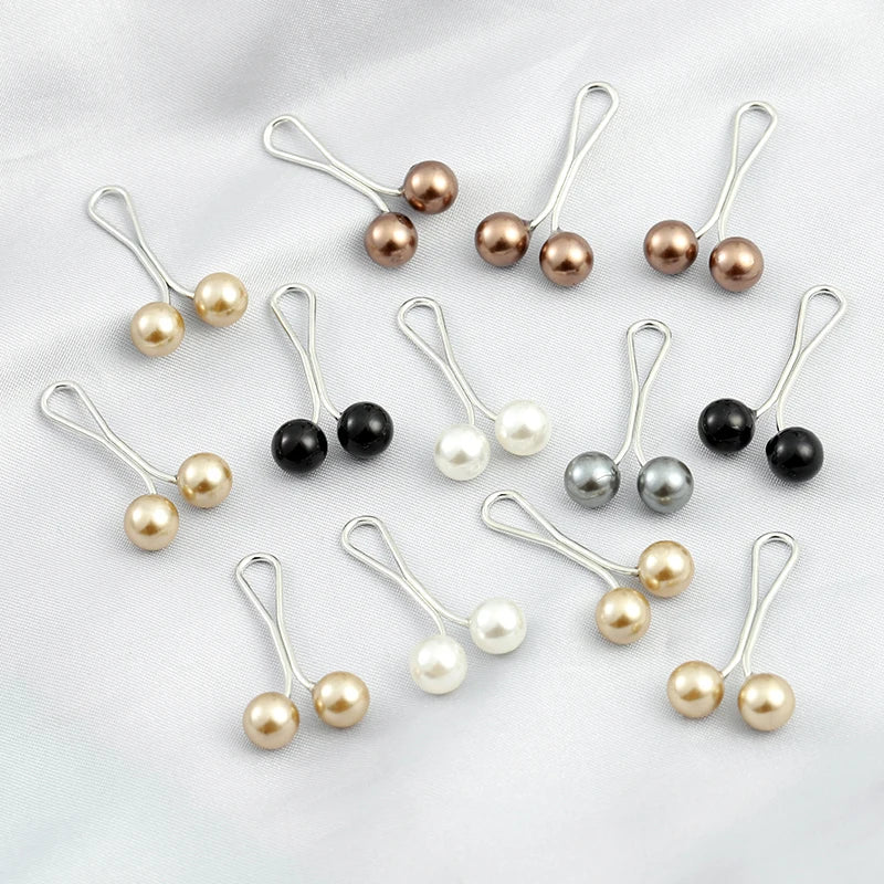 Anti Slip Brooch Pins Scarf Clips Pearl Stylish Brooch for Women Jewelry