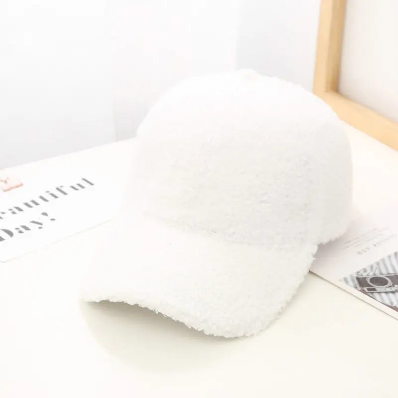 Autumn Winter Baseball Cap Women Artificial Lamb Wool Hats Version Tide Warm Cap Plush Baseball Caps Spring Baseball Cap