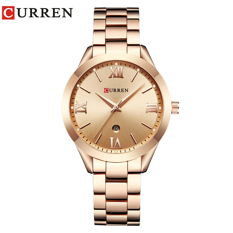 CURREN Gold Watch Women Watches Ladies Creative Steel Women's Bracelet Watches Female Clock