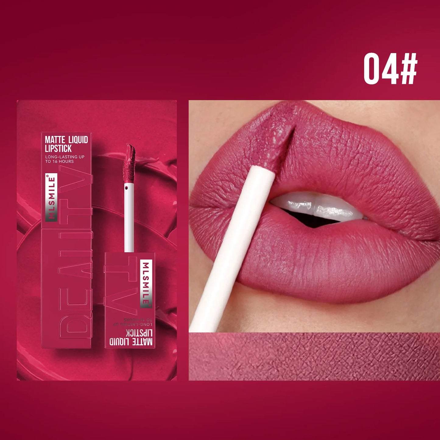 MLSMILE muti-Color Mist Liquid matte Velvet Satin Non-stick cup Lip glaze Waterproof long-lasting color liquid lip gloss