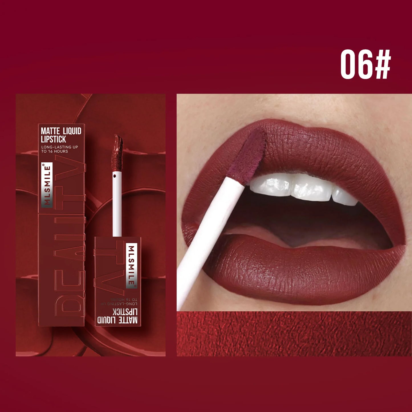 MLSMILE muti-Color Mist Liquid matte Velvet Satin Non-stick cup Lip glaze Waterproof long-lasting color liquid lip gloss