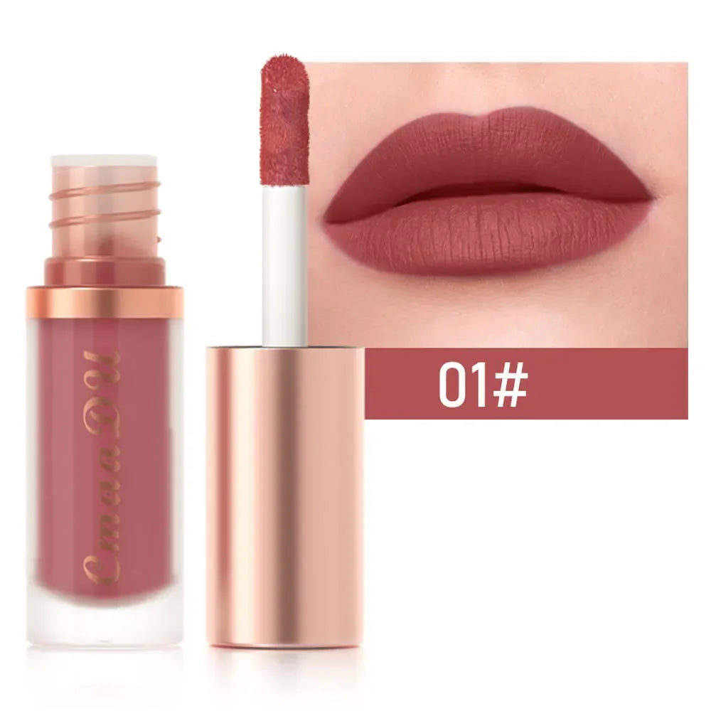 CmaaDu Long-Lasting Lip Sense Color Makeup Waterproof Lipsticks Matte Velvet Lip Gloss