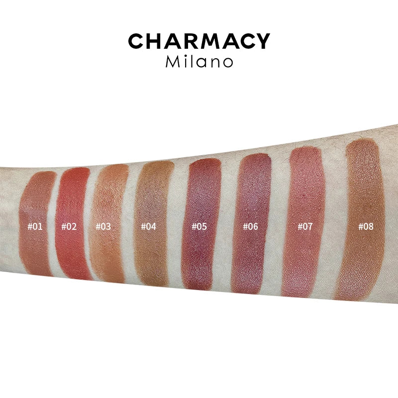 CHARMACY Moisturize Intense Nude Lipstick Luxury Professional Lipsticks Easy to Wear Women Lip Makeup Cosmetic
