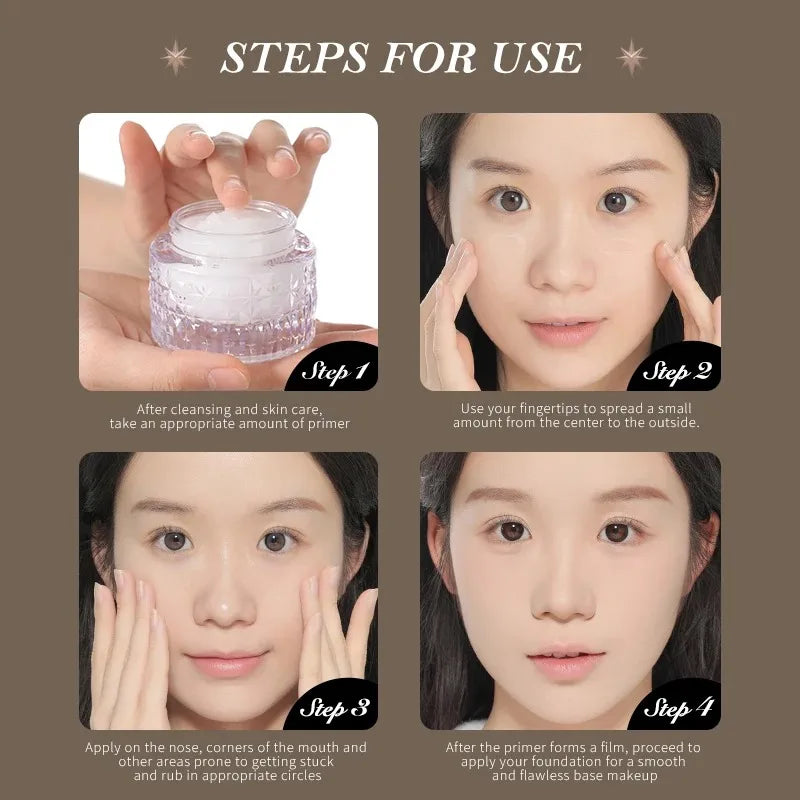 Little Angel Flower Knows Face Primer Oil control Long-Lasting Moisturizing Vegan Makeup Base Foundation Primer 50g/1.7fl.oz