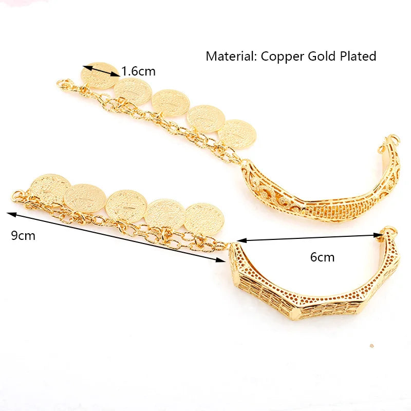 Dicai Coin Bracelet 18k Gold Plated Bracelet Women Party Event Accessories Jewelry