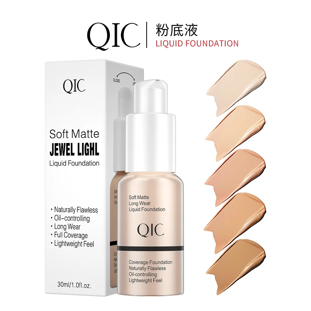 Matte Makeup Foundation Cream Professional Concealing Face Dark Circle Liquid Long-lasting Eye Corrector Cream Primer 30ml