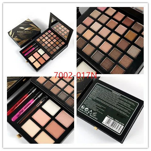 Pearl/Matte Book Beauty Set 30 colors eyeshadow +4 colors blush +2 colors concealer +2 lip gloss +1 Eyebrow pencil Big area