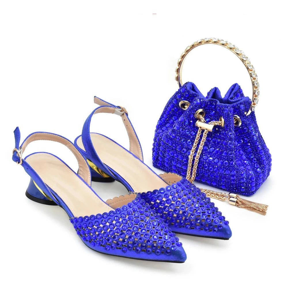 Shoe and Bag Wedding Shoes Bride Ladies Wedding Shoes Luxury Italian Style Heels African Women Party Pumps