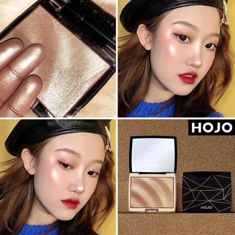 GUICAMI Highlighter Makeup Shimmer Powder Highlighter Palette Base Illumination Highlight Face Contour Golden Bronzer
