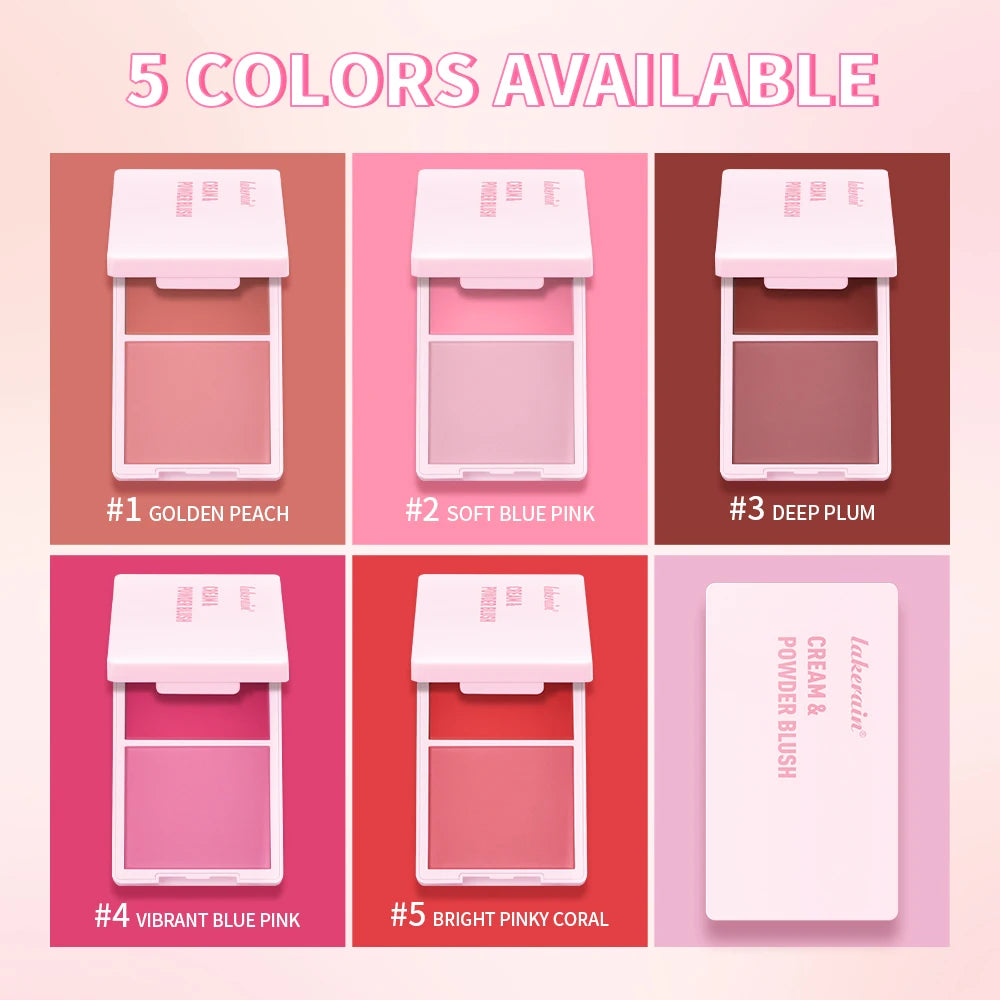 Blush Juvia's Cream Powder Matte Blush Makeup Rose Pan Long-lasting Wearing High Pigment Natural Matte Blush Duo Cosmtics