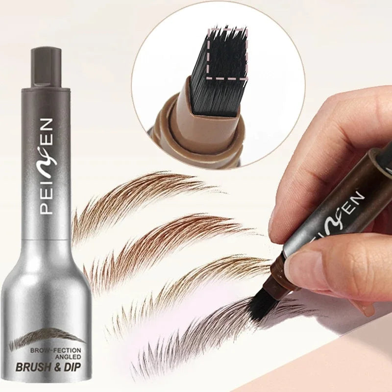 Square Brush Wild Eyebrow Painting Paste Pressing 3d Dye Dip Eyebrow Long-lasting Enhancers Cream Hairline Modification Makeup