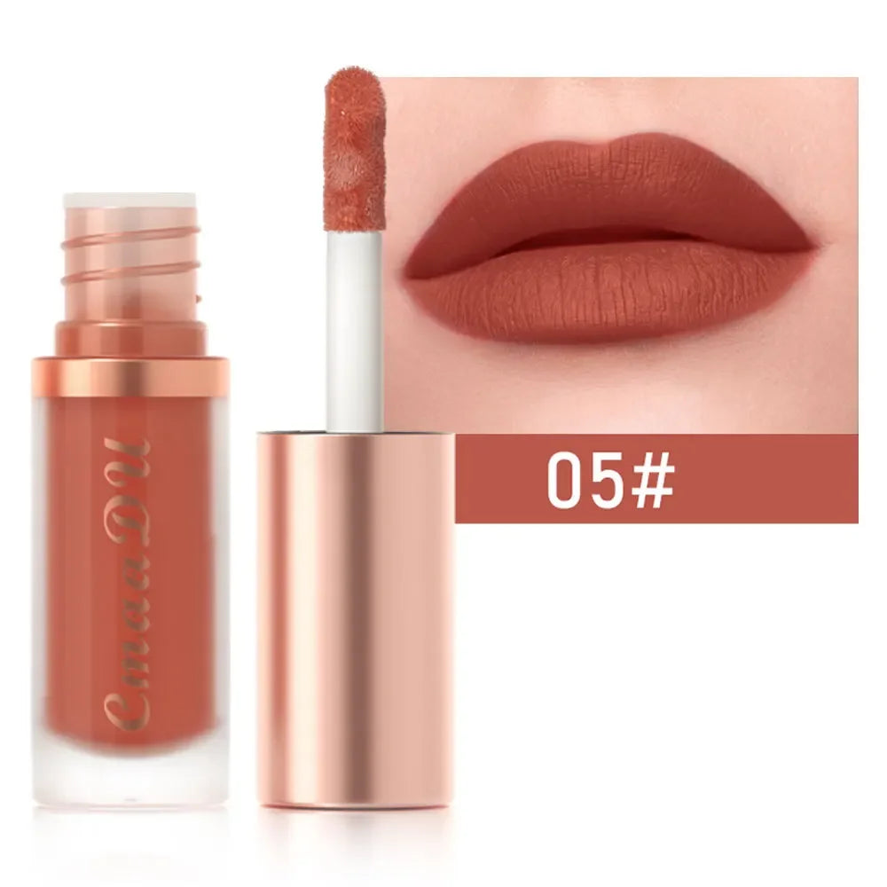 CmaaDu Long-Lasting Lip Sense Color Makeup Waterproof Lipsticks Matte Velvet Lip Gloss