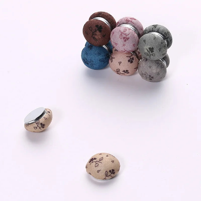 Multi Style Women Magnetic Buckle Brooches Scarf No Hole Pins no-snag Brooch Clips Jewelry