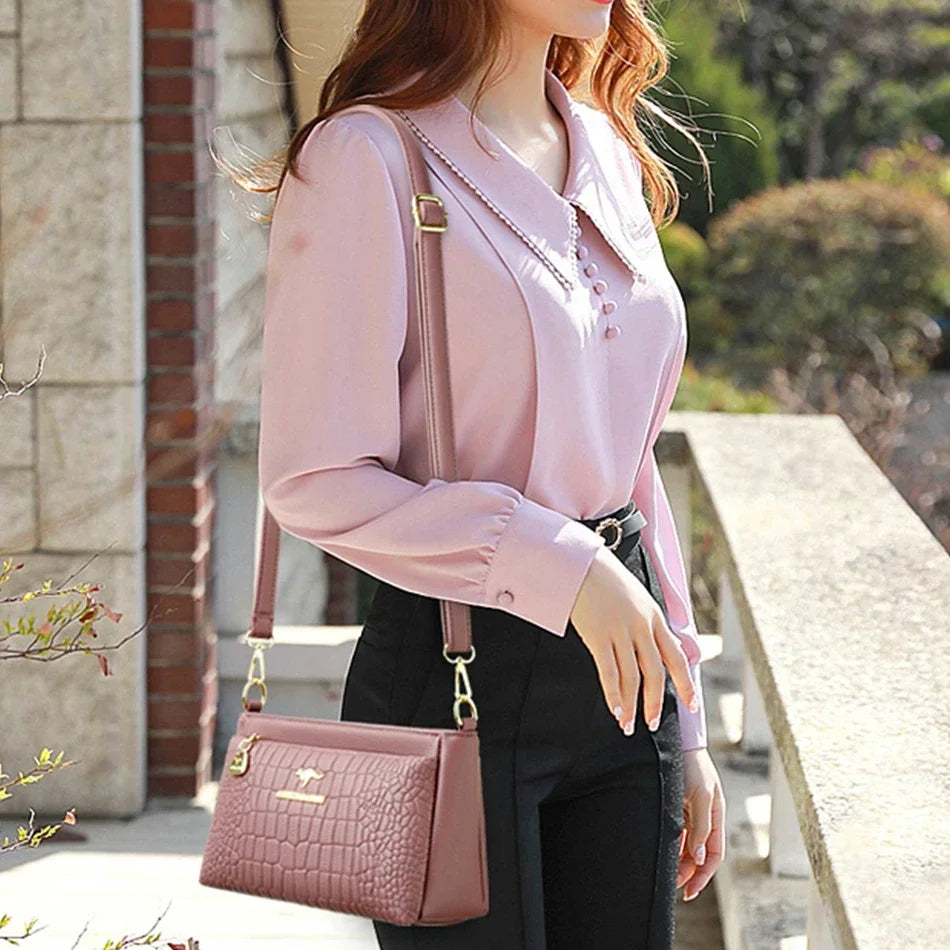LONOOLISA Luxury Designer Crossbody Bags for Women High Quailty Leather Shoulder Bag Ladies Purses