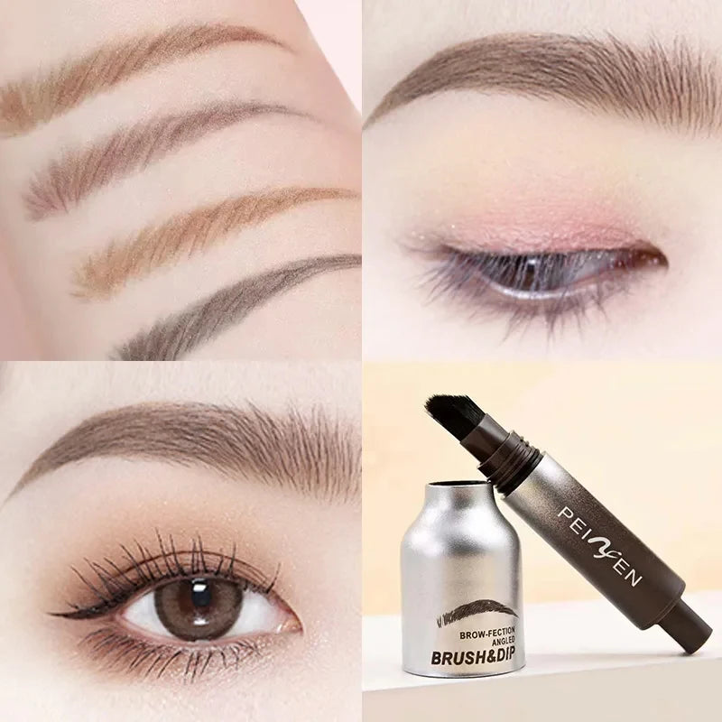 Square Brush Wild Eyebrow Painting Paste Pressing 3d Dye Dip Eyebrow Long-lasting Enhancers Cream Hairline Modification Makeup