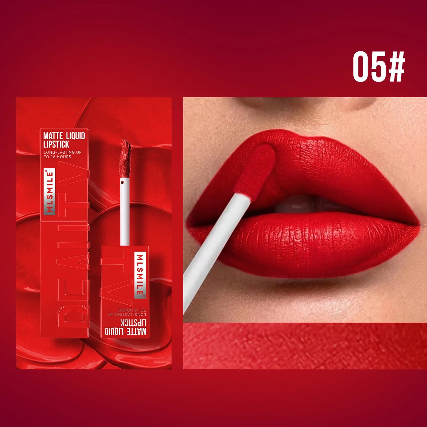 MLSMILE muti-Color Mist Liquid matte Velvet Satin Non-stick cup Lip glaze Waterproof long-lasting color liquid lip gloss
