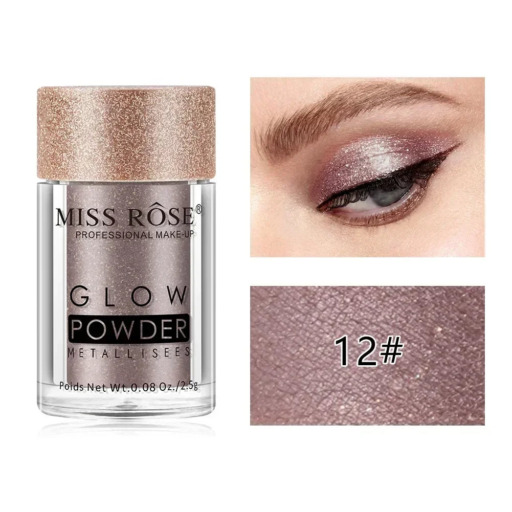 MISS ROSE Holographic Sequins Glitter Shimmer Pigment Eye Shadow Tattoo Lip Nail Body Glitter Festival Party Eye Makeup Powder