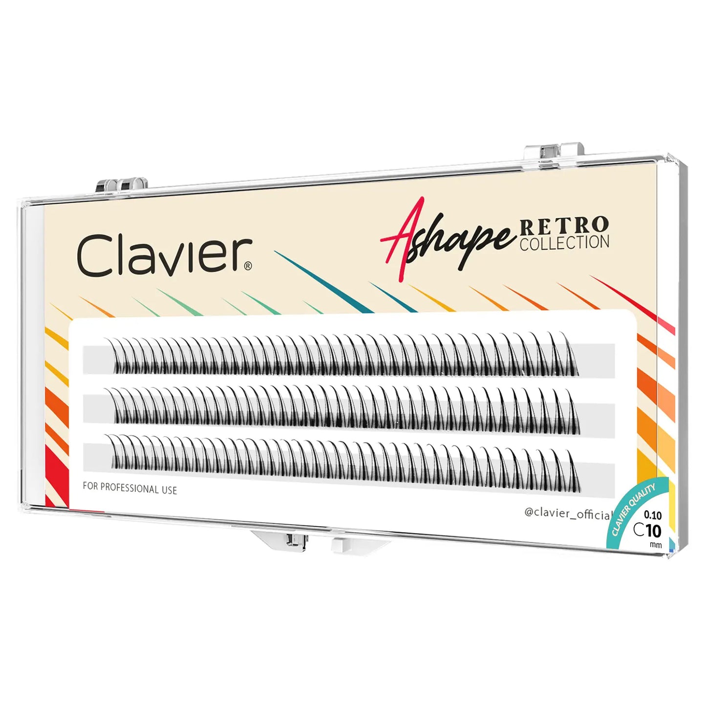 Clavier Vintage Ashape Eyelash Makeup Individual Lashes Cluster Spikes Lash High Quality Synthetic Silk Natural Lash Extension