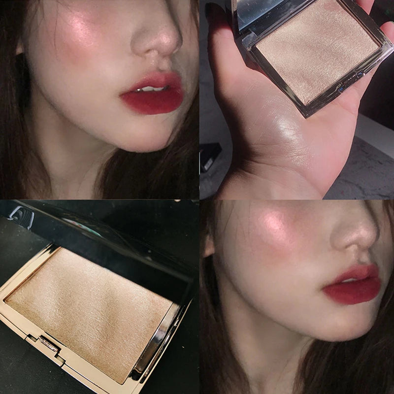 GUICAMI Highlighter Makeup Shimmer Powder Highlighter Palette Base Illumination Highlight Face Contour Golden Bronzer
