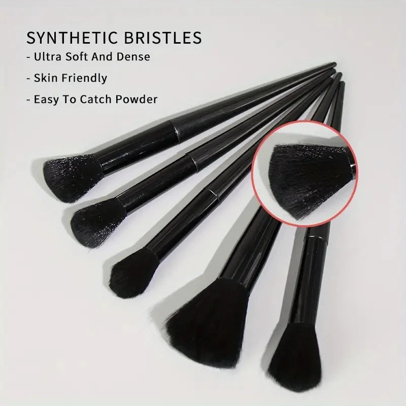 13PCS Black Makeup Brushes Set Powder Foundation Blush Kabuki Blending Makeup Beauty Tools Brochas Maquillaje for Cosmetics