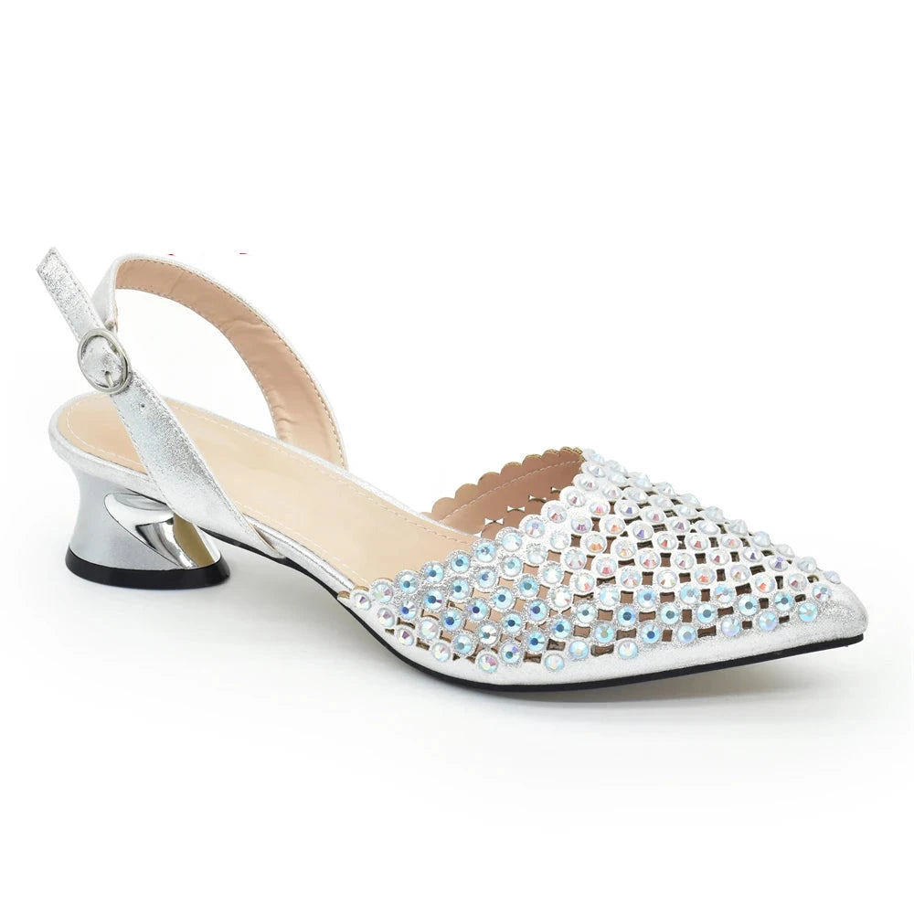Shoe and Bag Wedding Shoes Bride Ladies Wedding Shoes Luxury Italian Style Heels African Women Party Pumps