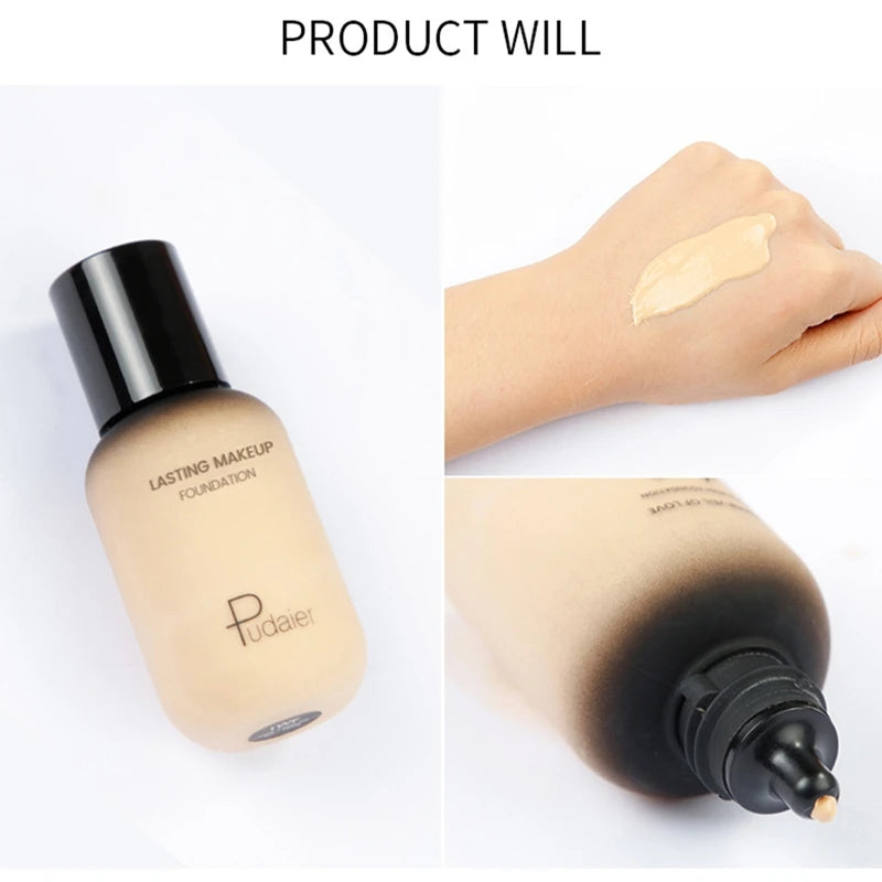 Professional Concealing Makeup Matte Tonal Base Liquid Cosmetics Foundation Cream For Face Full Coverage Make Up 40ml