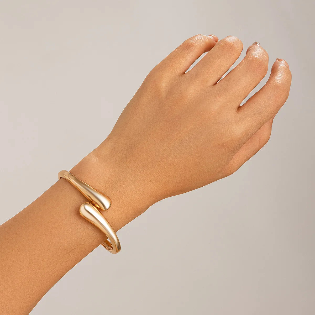 Personalized Spring Open Necklaces Bangles Rings Set For Women Punk Geometric Gold Silver Color Metal New Hip Hop Jewelry Set