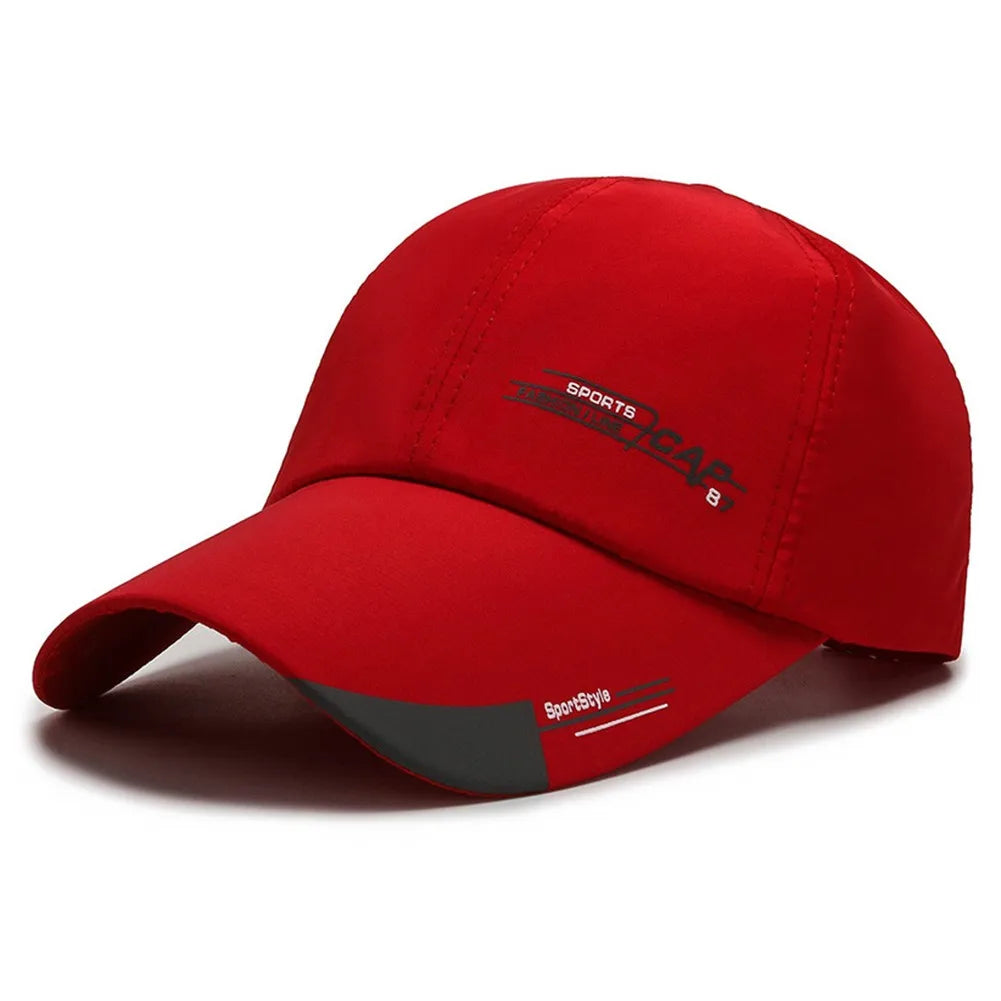1x Long Brim Baseball Cap Sun Visor Hat Waterproof Sport Duck Tongue Women Men Quick Dry Outdoor Baseball Cap Adjustable Sun Hat