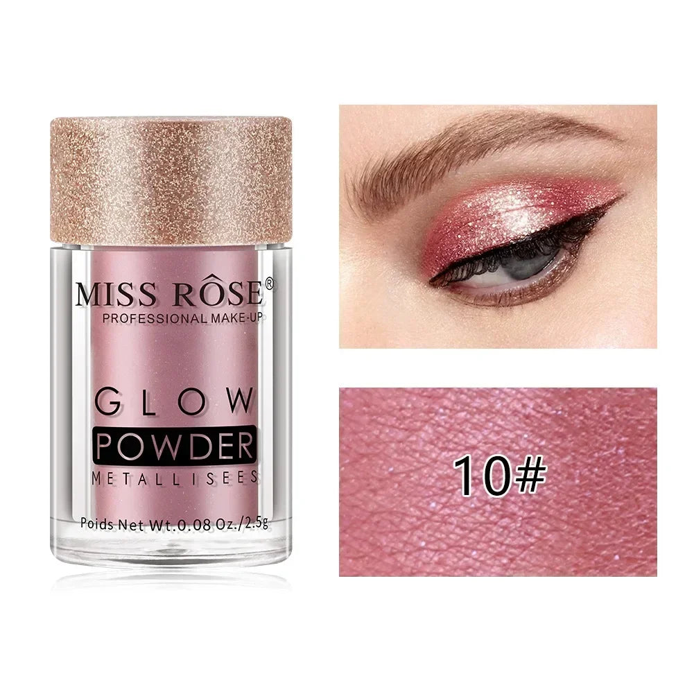 MISS ROSE Holographic Sequins Glitter Shimmer Pigment Eye Shadow Tattoo Lip Nail Body Glitter Festival Party Eye Makeup Powder