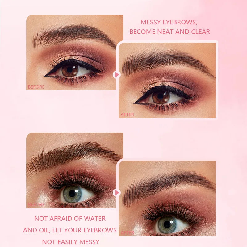 Pudaier Waterproof Eyebrow Styling Liquid Makeup Natural Lasting Eyebrow Enhancers Cream Professional 3D Wild Eye Brows Setting Gel Wax