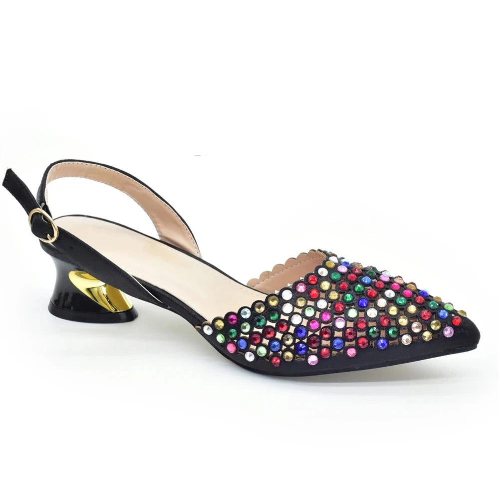 Shoe and Bag Wedding Shoes Bride Ladies Wedding Shoes Luxury Italian Style Heels African Women Party Pumps
