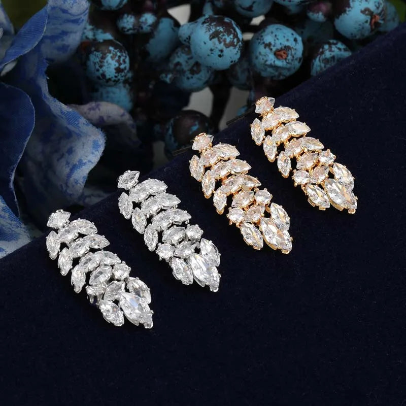 Jewelry Set HADIYANA New Necklace Bracelet Ring Earrings Bridal Wedding Elegant Ladies High Quality Zircon Set Girl Gifts
