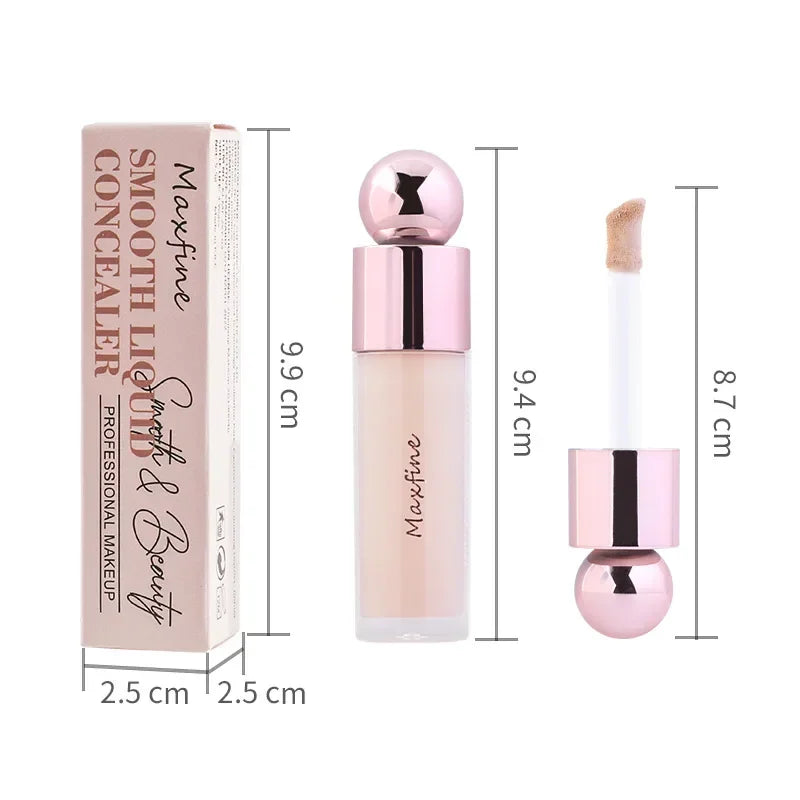 Maxfine Matte Face Concealer Foundation Professional Long-lasting Coverage Concealing Liquid Foundation Cream for Face Makeup Cosmetics