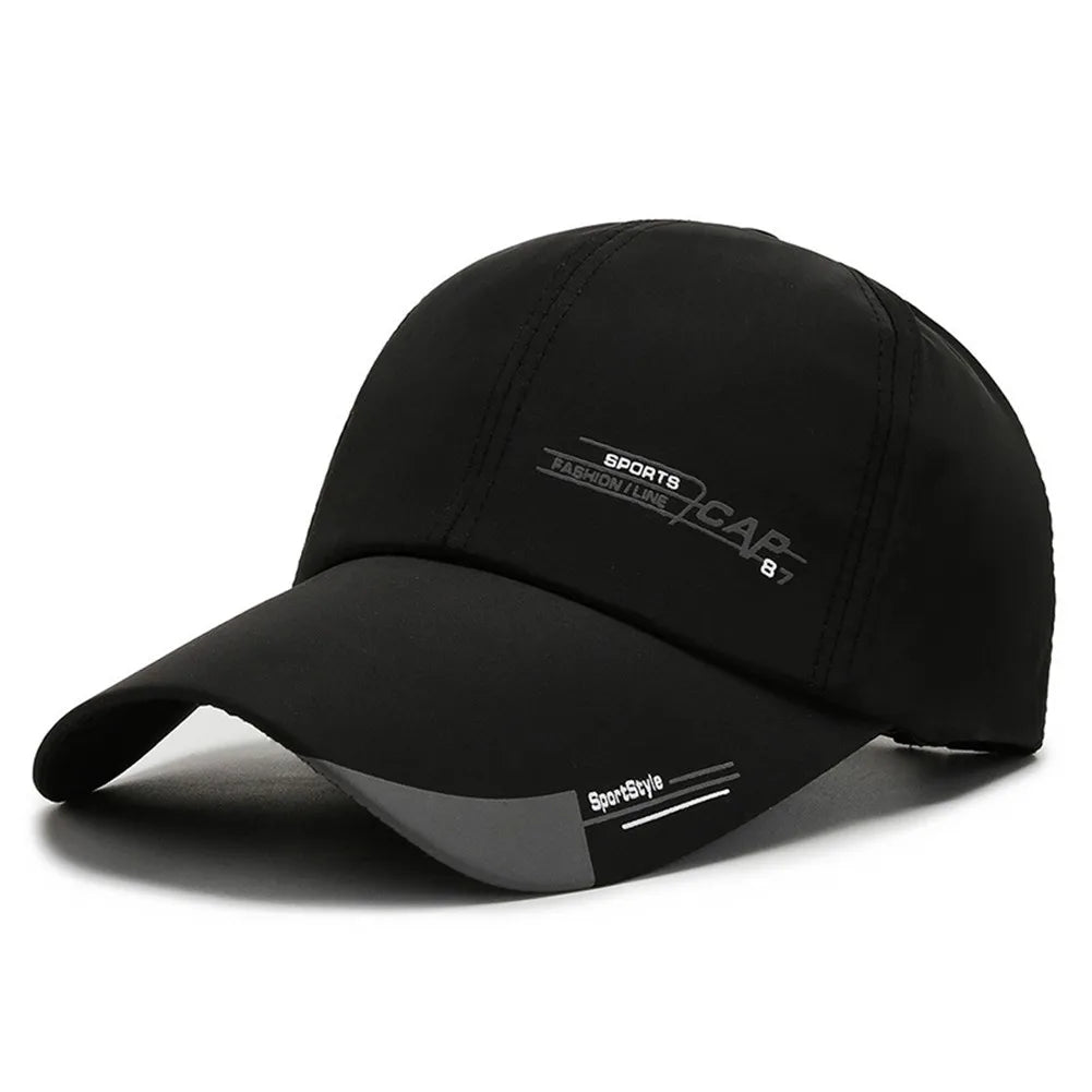 1x Long Brim Baseball Cap Sun Visor Hat Waterproof Sport Duck Tongue Women Men Quick Dry Outdoor Baseball Cap Adjustable Sun Hat