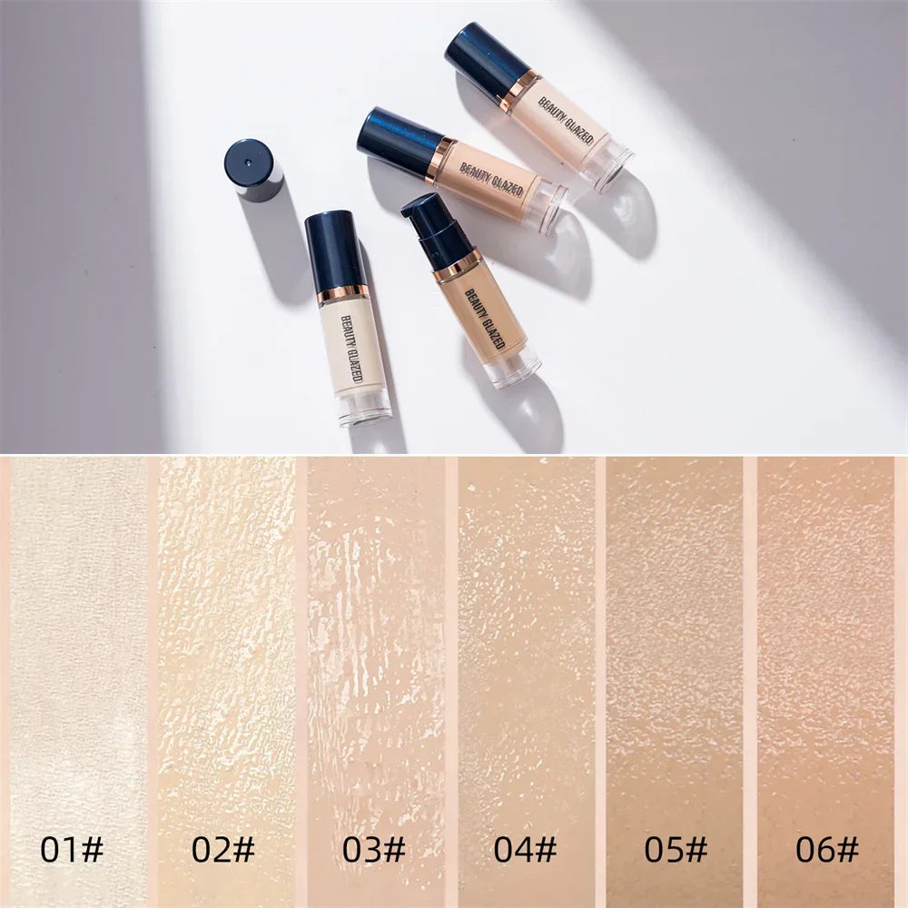 Liquid Foundation Cream Face Full Coverage Concealer Waterproof Contour Makeup Base Matte Oil-Control Whitening Cosmet