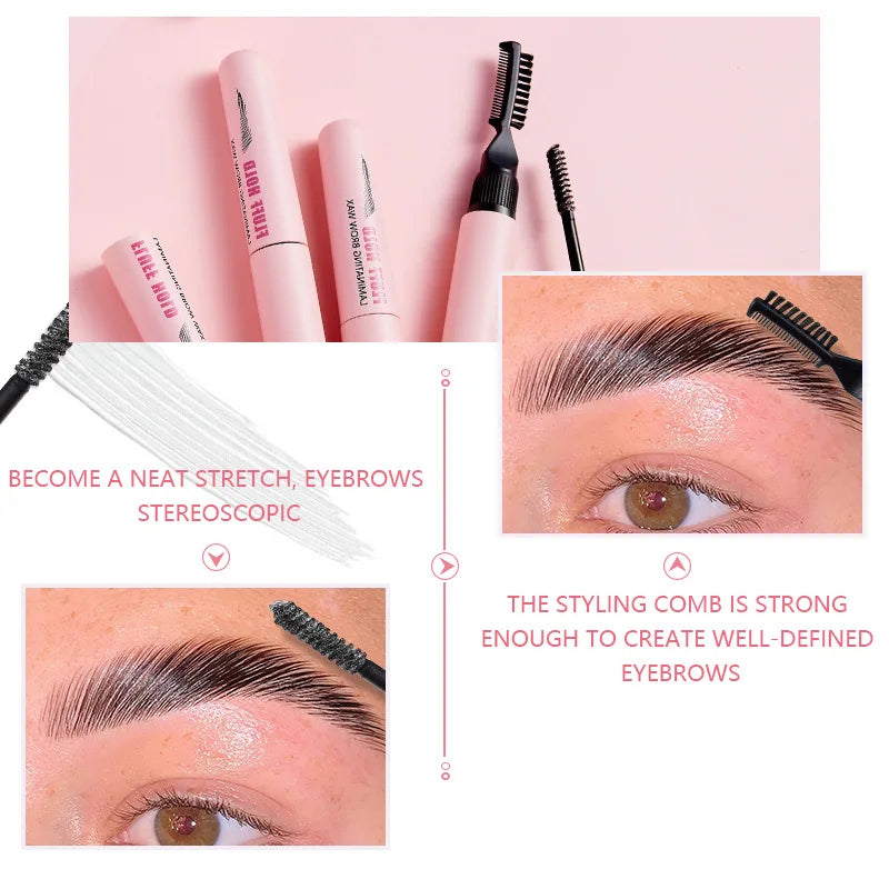 Pudaier Waterproof Eyebrow Styling Liquid Makeup Natural Lasting Eyebrow Enhancers Cream Professional 3D Wild Eye Brows Setting Gel Wax