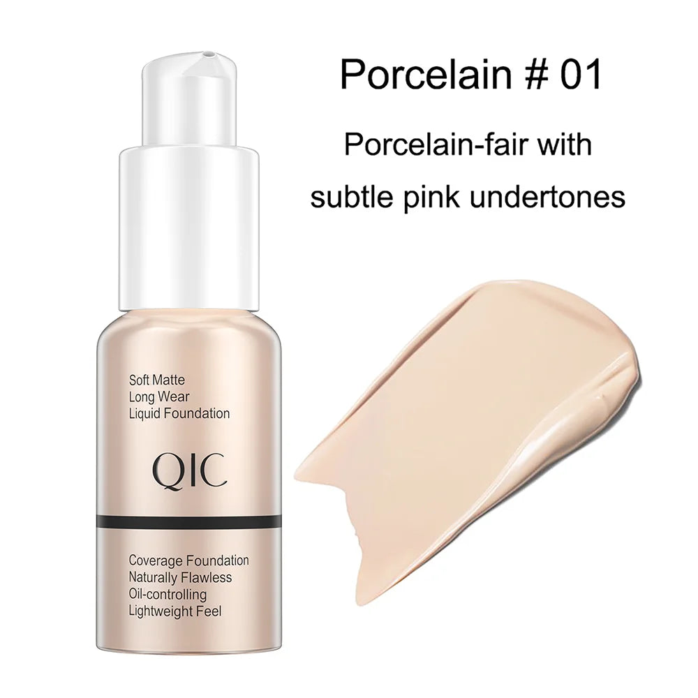 Matte Makeup Foundation Cream Professional Concealing Face Dark Circle Liquid Long-lasting Eye Corrector Cream Primer 30ml
