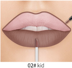 QIBEST Lip Liner Matte Nonstick Cup Liquid Lipstick Double Lip Gloss Pen