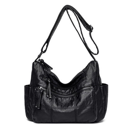 Womens Solid-Color Casual Shoulder Crossbody Bag