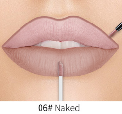 QIBEST Lip Liner Matte Nonstick Cup Liquid Lipstick Double Lip Gloss Pen