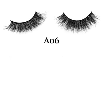 MINK 3D Hair Handmade Full Strip False Eyelashes - Family