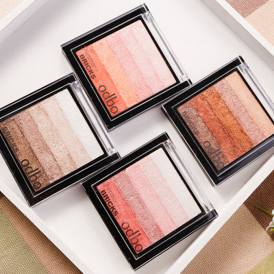 Odbozisa five color gradient palette bronzing not dizzydo peach Eyeshadow makeup female nude make-up makeup