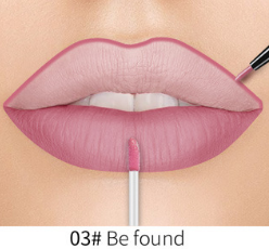 QIBEST Lip Liner Matte Nonstick Cup Liquid Lipstick Double Lip Gloss Pen