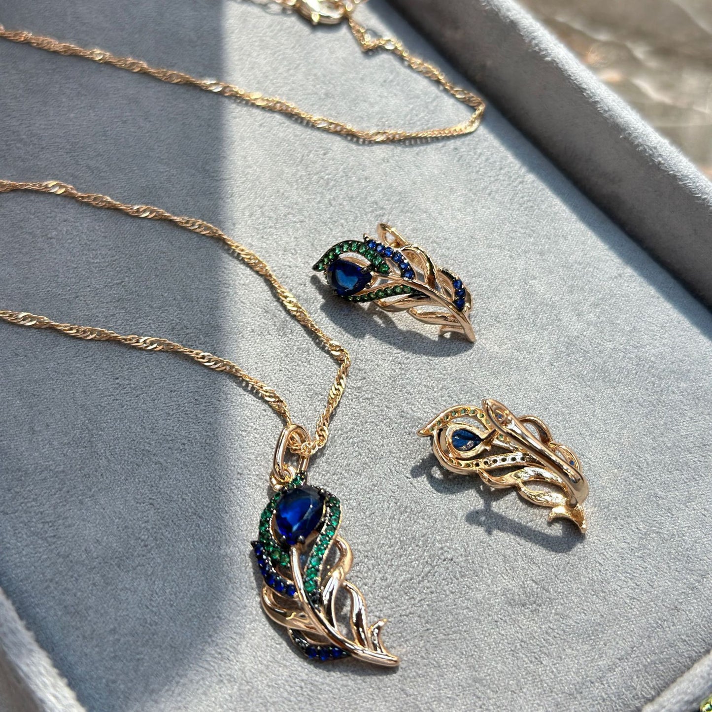 Ornaments Suit Rose Gold Micro Inlaid Zircon Jewelry