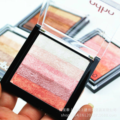 Odbozisa five color gradient palette bronzing not dizzydo peach Eyeshadow makeup female nude make-up makeup