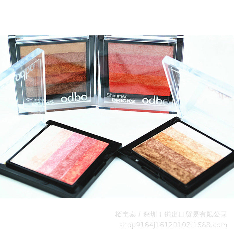 Odbozisa five color gradient palette bronzing not dizzydo peach Eyeshadow makeup female nude make-up makeup