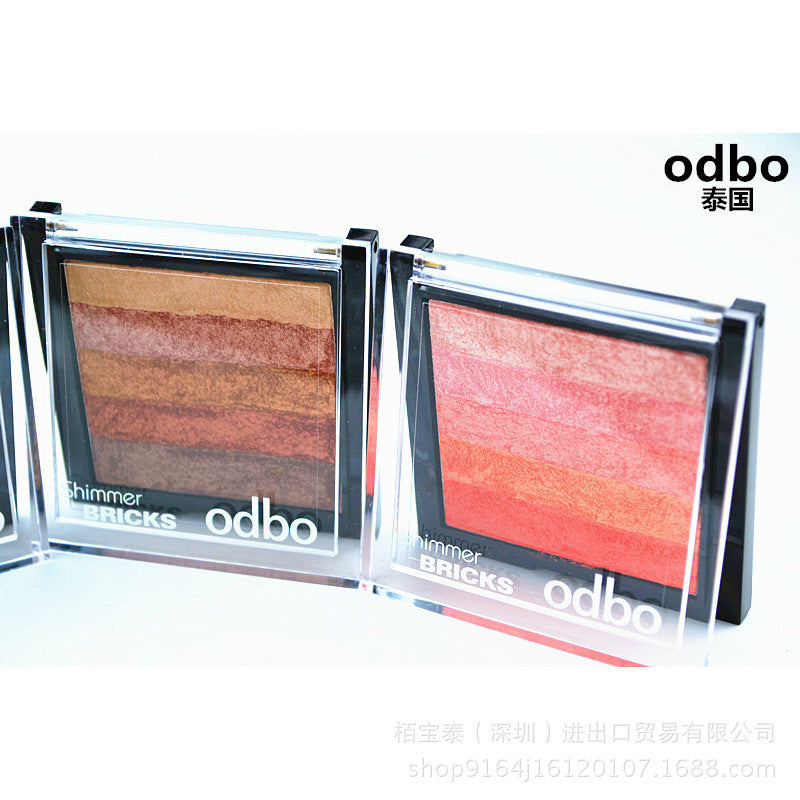Odbozisa five color gradient palette bronzing not dizzydo peach Eyeshadow makeup female nude make-up makeup
