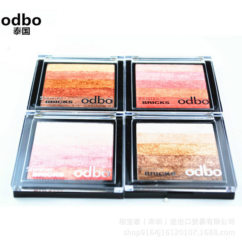 Odbozisa five color gradient palette bronzing not dizzydo peach Eyeshadow makeup female nude make-up makeup