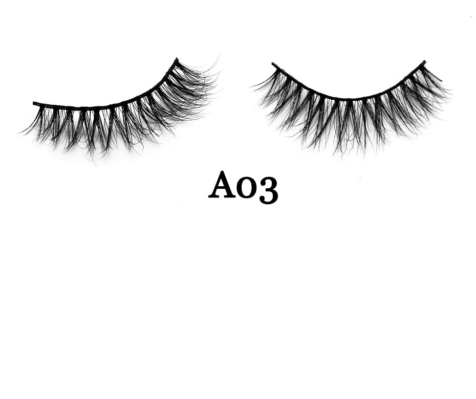 MINK 3D Hair Handmade Full Strip False Eyelashes - Family